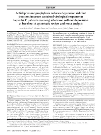 Antidepressant Prophylaxis Reduces Depression Risk but Does Not