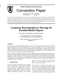 Audio Engineering Society Convention Paper