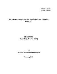 Methanol Interim AEGL Document