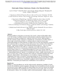 Phototrophic Methane Oxidation in a Member of the Chloroflexi Phylum