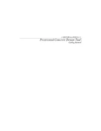 Prestressed Concrete Design Tool Getting Started PDT1 - Getting Started with Prestressed Concrete Design Tool