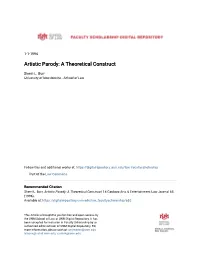 Artistic Parody: a Theoretical Construct