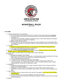 BASKETBALL RULES Updated: 06/16