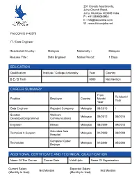 Candidate Resume