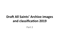 Draft All Saints' Archive Images and Classifica\On 2019