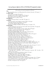 Soaring Magazine Index for 1970 to 1979/1970To1979 Organized by Subject