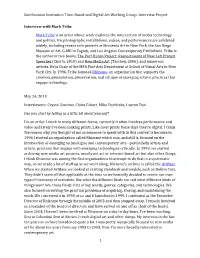 Text of Interview with Mark Tribe
