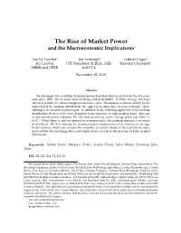 The Rise of Market Power and the Macroeconomic Implications∗