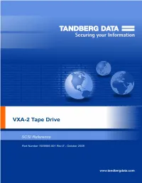 VXA-2 Tape Drive SCSI Reference