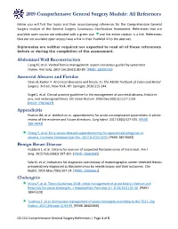 2019 Comprehensive General Surgery Module: All References