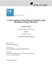 A Non-Standard Finite Element Method Using Boundary Integral Operators
