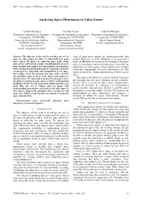 Analyzing Space Dimensions in Video Games