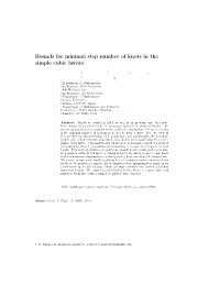 Bounds for Minimal Step Number of Knots in the Simple Cubic Lattice