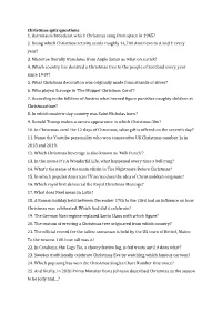 Christmas Quiz Questions 1