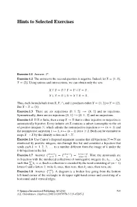 Hints to Selected Exercises