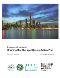 Lessons Learned: Creating the Chicago Climate Action Plan