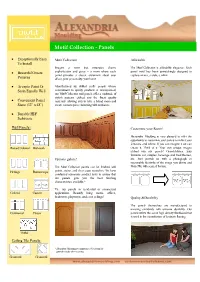Motif Collection ‐ Panels