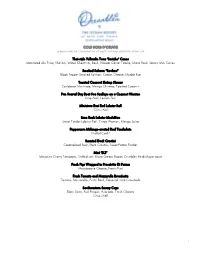 Oceanbleu Menu