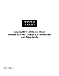Vmware ESX Host Utilities 5.2.1 Installation and Setup Guide