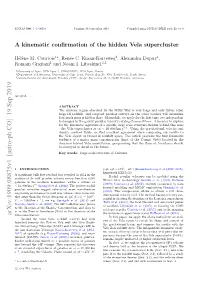 A Kinematic Confirmation of the Hidden Vela Supercluster