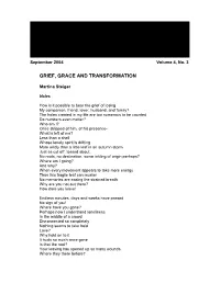 Grief, Grace and Transformation