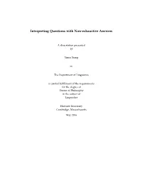 Interpreting Questions with Non-Exhaustive Answers