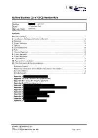 Outline Business Case for Hendon