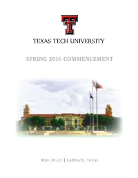 Spring 2016 Commencement