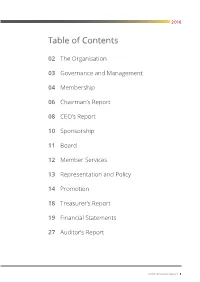 Table of Contents