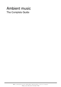 Ambient Music the Complete Guide