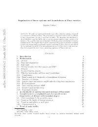 Arxiv:1609.05543V2 [Math.AG] 1 Dec 2020 Ewrs Aovreis One Aiis Iersystem Linear Families, Bounded Varieties, Program