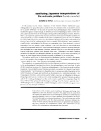 "Conflicting Japanese Interpretations of the Outcaste Problem (Buraku
