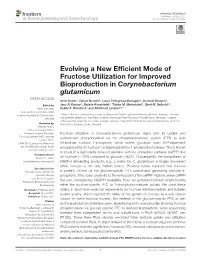 Evolving a New Efficient Mode of Fructose Utilization For