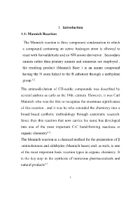 Mannich Reaction