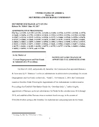 Notice of Name Change of Appointed Tax Administrator