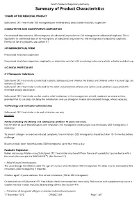 Summary of Product Characteristics