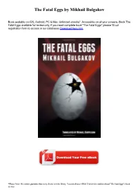 The Fatal Eggs by Mikhail Bulgakov