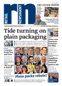 Tide Turning on Plain Packaging