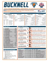 2020-21 BISON BASKETBALL GAME NOTES | #Raybucknell