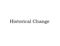 24.900 Intro to Linguistics Lecture Notes: Historical Change