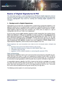 Basics of Digital Signatures &