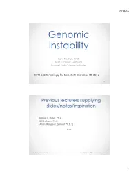 Genomic Instability
