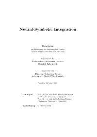 Neural-Symbolic Integration