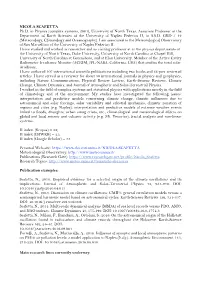 NICOLA SCAFETTA Ph.D. in Physics (Complex Systems, 2001), University of North Texas