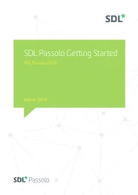 SDL Passolo Editions