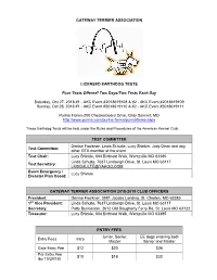 Two Days/Two Tests Each Day Saturday, Oct 27, 2018 #1