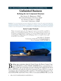 Unfinished Business Refining the Air Component Structure