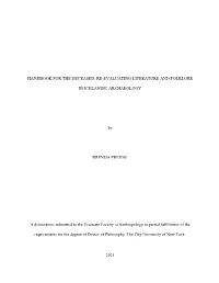 Handbook for the Deceased: Re-Evaluating Literature and Folklore