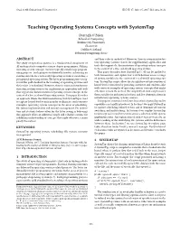 Teaching Operating Systems Concepts with Systemtap