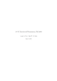 18.357 Interfacial Phenomena, Lectures